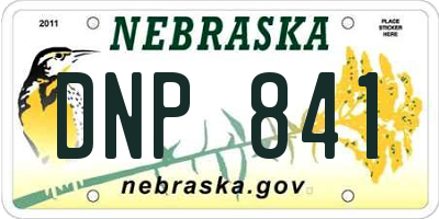 NE license plate DNP841