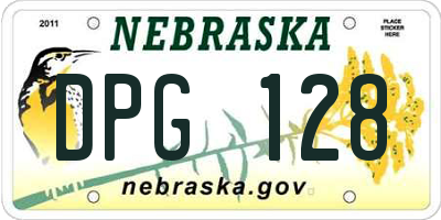 NE license plate DPG128