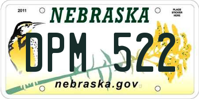 NE license plate DPM522