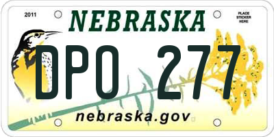 NE license plate DPO277