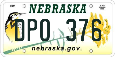 NE license plate DPO376