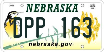 NE license plate DPP163