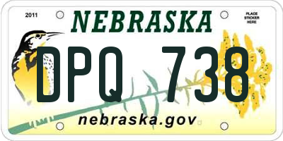 NE license plate DPQ738