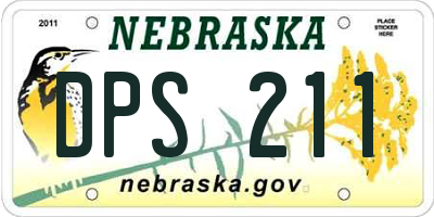 NE license plate DPS211