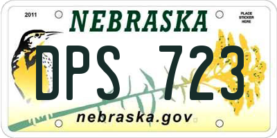 NE license plate DPS723