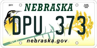 NE license plate DPU373