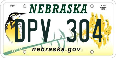 NE license plate DPV304