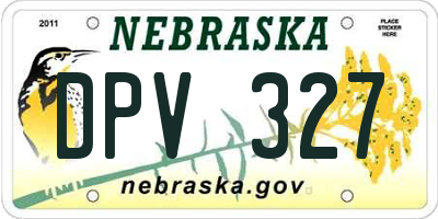 NE license plate DPV327