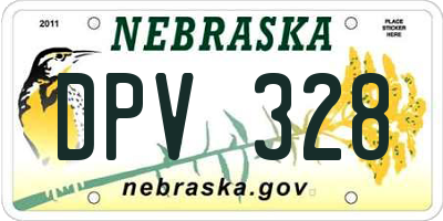 NE license plate DPV328