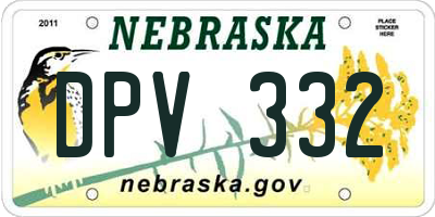 NE license plate DPV332