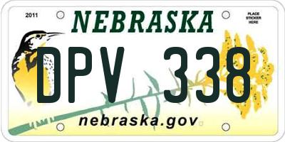 NE license plate DPV338