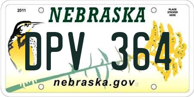 NE license plate DPV364