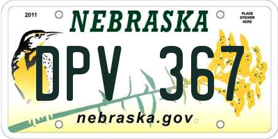 NE license plate DPV367
