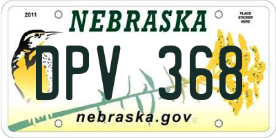 NE license plate DPV368