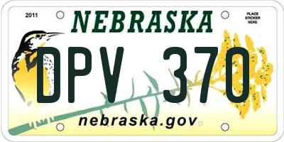 NE license plate DPV370
