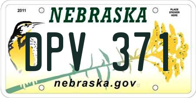 NE license plate DPV371