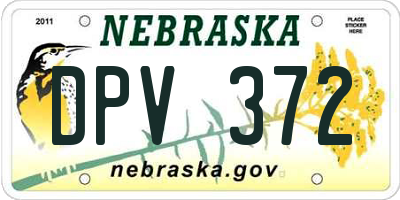 NE license plate DPV372