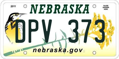 NE license plate DPV373