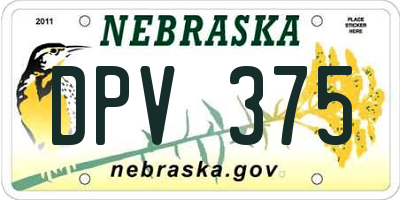 NE license plate DPV375