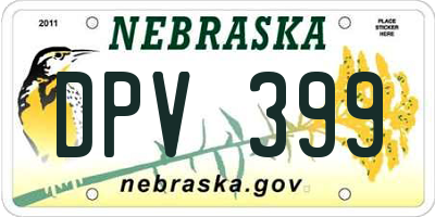 NE license plate DPV399