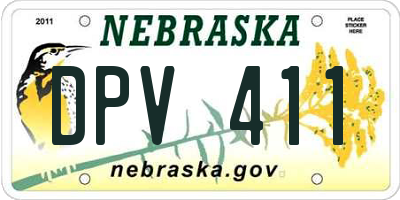 NE license plate DPV411