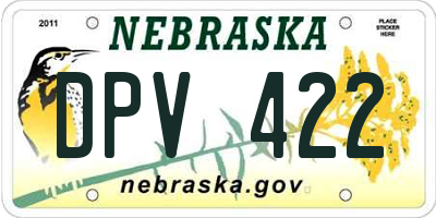 NE license plate DPV422