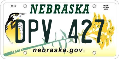 NE license plate DPV427