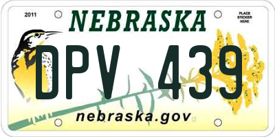 NE license plate DPV439