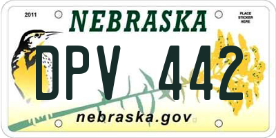 NE license plate DPV442