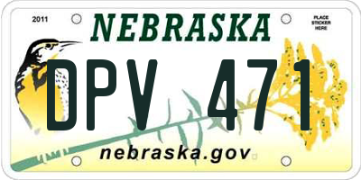 NE license plate DPV471