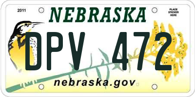 NE license plate DPV472