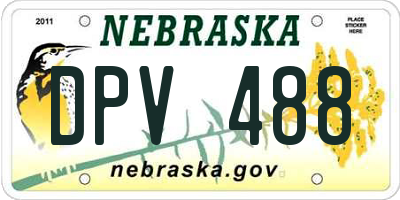NE license plate DPV488