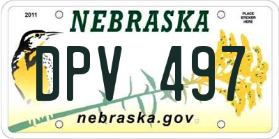 NE license plate DPV497