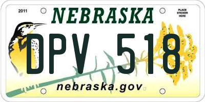 NE license plate DPV518