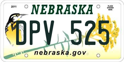 NE license plate DPV525