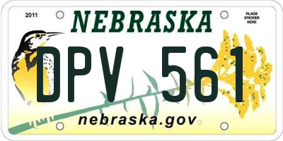 NE license plate DPV561
