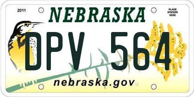 NE license plate DPV564