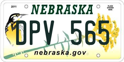NE license plate DPV565