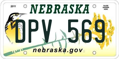 NE license plate DPV569