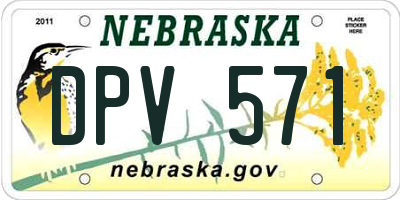 NE license plate DPV571