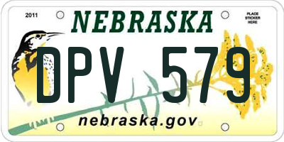 NE license plate DPV579