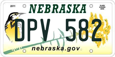 NE license plate DPV582