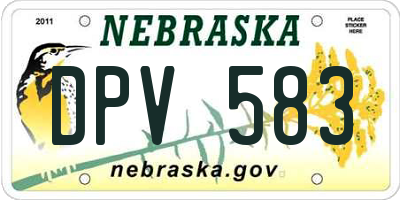 NE license plate DPV583