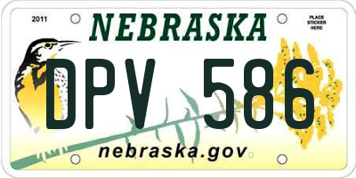 NE license plate DPV586