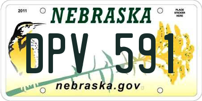 NE license plate DPV591