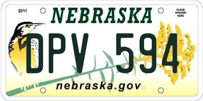 NE license plate DPV594
