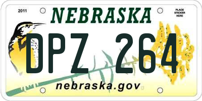 NE license plate DPZ264