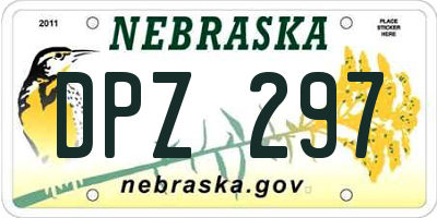 NE license plate DPZ297