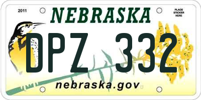 NE license plate DPZ332