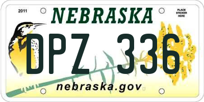 NE license plate DPZ336